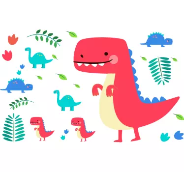 Sticker Maison Dinosaures pour Enfants - TenStickers