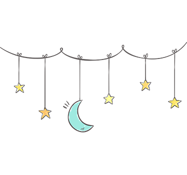 Sticker Maison Étoile et Demi-Lune - TenStickers
