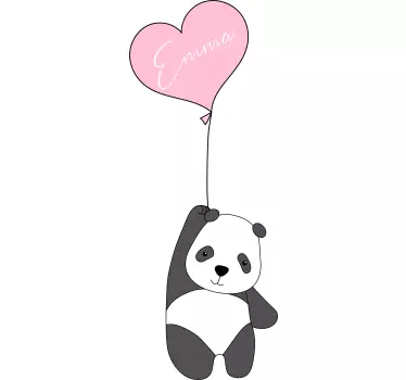 Sticker Maison Panda et Prénom - TenStickers