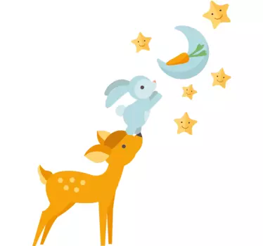 Sticker Maison Route vers la Lune - TenStickers