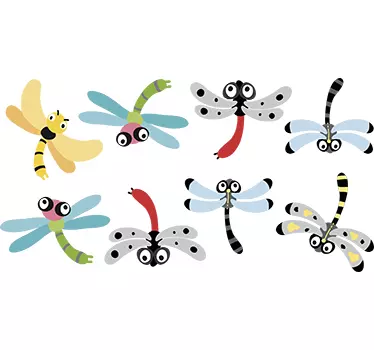Sticker Maison Set de Libellule pour Enfants - TenStickers