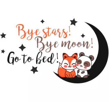 Sticker Chambre Enfant Texte et Dessin Animaux - TenStickers