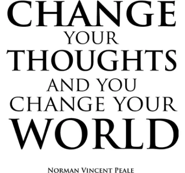 Sticker change your thoughts world - TenStickers