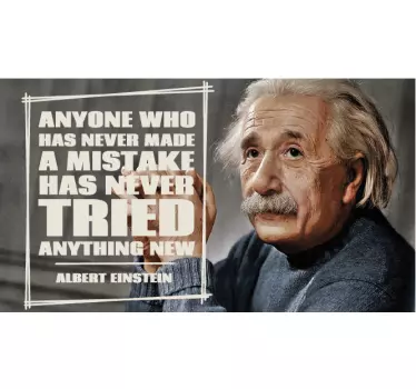 Sticker citation Einstein mistake - TenStickers