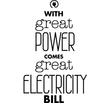 Sticker citation electricity bill - TenStickers