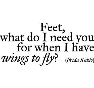 Sticker citation Frida Kahlo en anglais - TenStickers