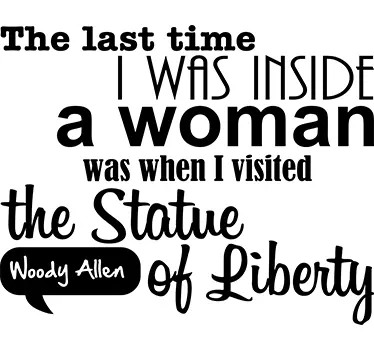 Sticker citation woody allen - TenStickers