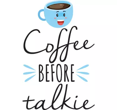 Sticker coffee talkie - TenStickers