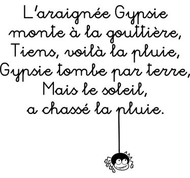 Sticker comptine araignée gypsie - TenStickers