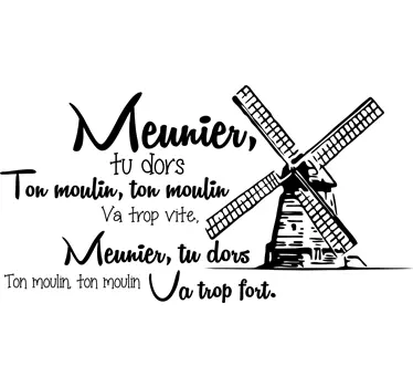 Sticker comptine meunier - TenStickers