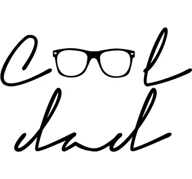 Sticker cool dad lunettes - TenStickers