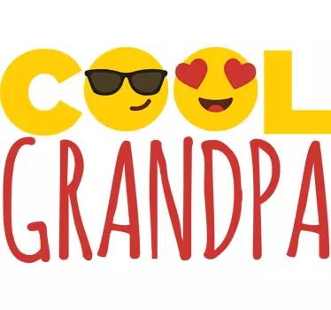 Sticker cool grandpa - TenStickers
