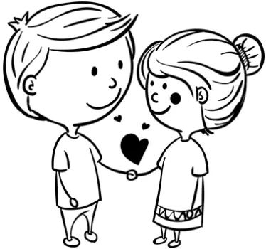 Sticker couple amoureux - TenStickers