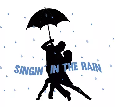 Sticker couple danse Singin' In The Rain - TenStickers