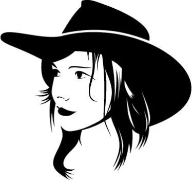 Sticker cowgirl - TenStickers
