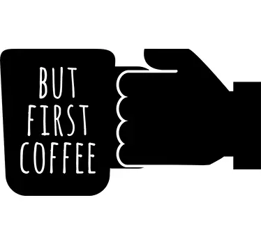 Sticker cuisine but first coffee - TenStickers