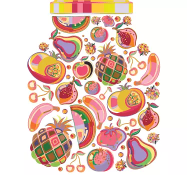 Sticker cuisine fruits bocal - TenStickers