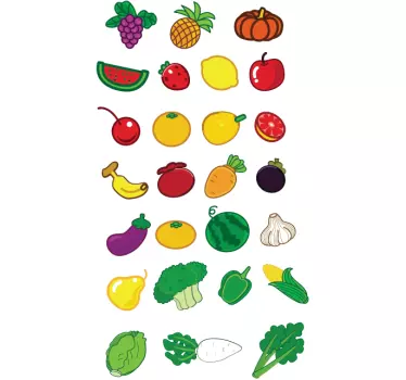 Sticker cuisine fruits et légumes - TenStickers