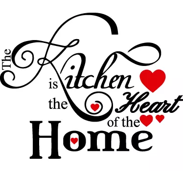 Sticker cuisine heart of home - TenStickers