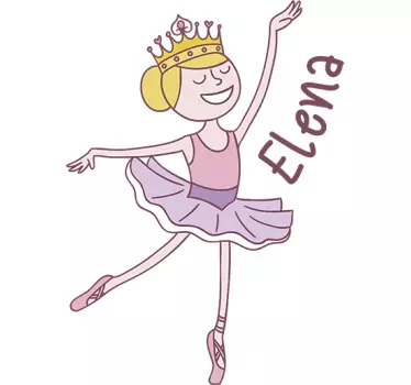 Sticker Danseuse Ballerine personnalisable - TenStickers