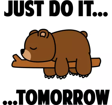 Sticker Texte Just Do It Tomorrow - TenStickers