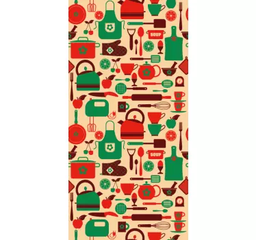Sticker Deco Meuble de cuisine couverts - TenStickers