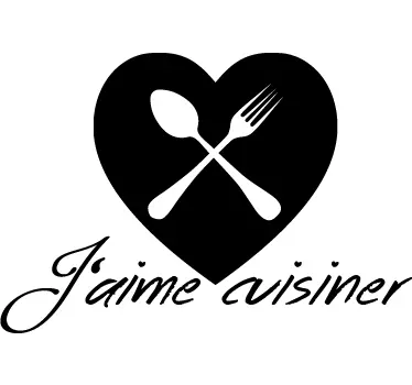 Sticker décoratif aime cuisiner - TenStickers