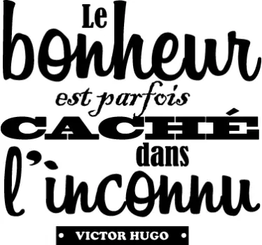 Sticker décoratif citation Victor Hugo - TenStickers