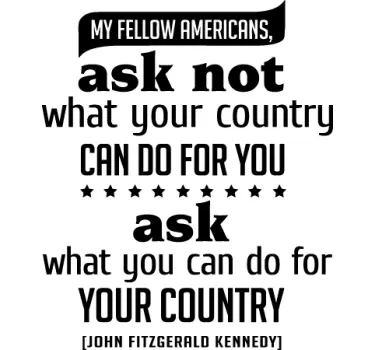Sticker citation de John Fitzgerald Kennedy - TenStickers