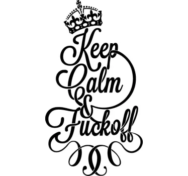 Sticker décoratif keep calm and fuckoff - TenStickers
