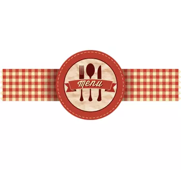 Sticker cuisine menu rétro - TenStickers