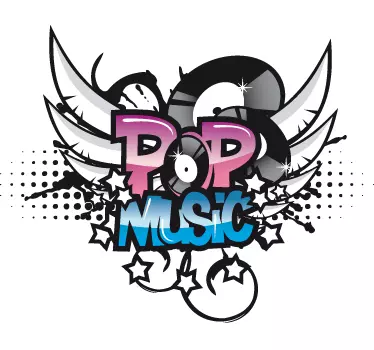 Sticker décoratif pop music - TenStickers