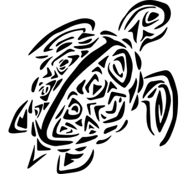 Sticker décoratif tortue tribal - TenStickers