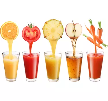 Sticker cuisine décoratifs jus de fruits - TenStickers