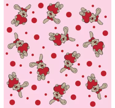 Sticker Dessin lapin amoureux - TenStickers
