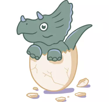 Sticker dinosaure œuf - TenStickers