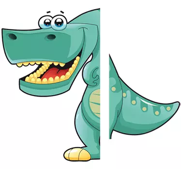 Sticker dinosaure porte - TenStickers
