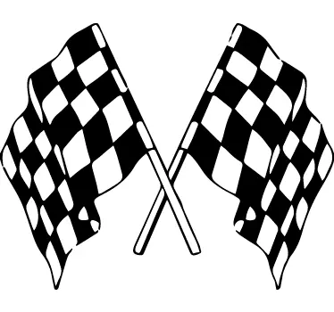 Sticker drapeau damier - TenStickers