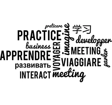 Autocollant école de langues - TenStickers