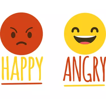 Sticker emoji happy angry - TenStickers