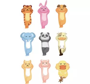 Sticker enfant animaux au repos - TenStickers