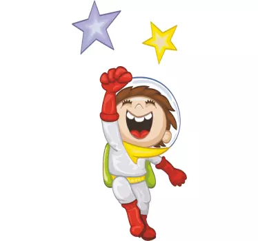 Sticker enfant astronaute - TenStickers