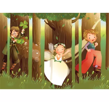 Sticker enfant bois magique - TenStickers
