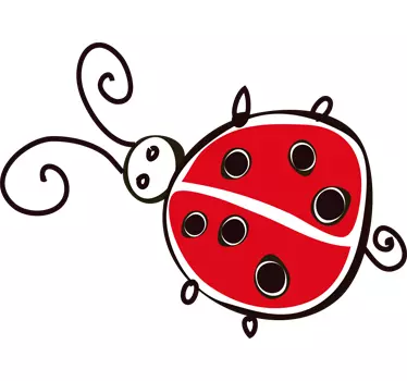 Sticker enfant coccinelle dessin - TenStickers