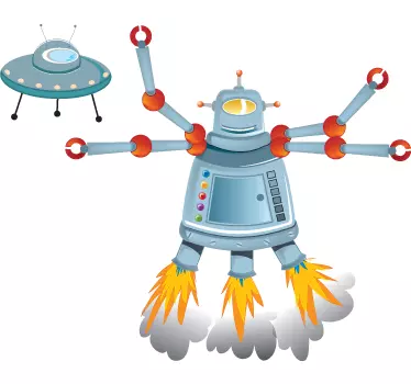 Sticker enfant combat galactique - TenStickers
