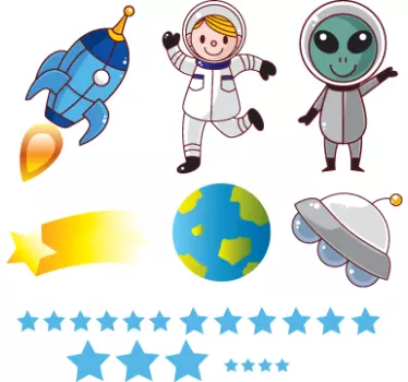 Sticker enfant de l'espace - TenStickers
