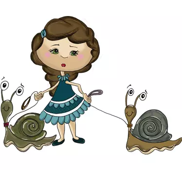 Sticker enfant deux escargots - TenStickers