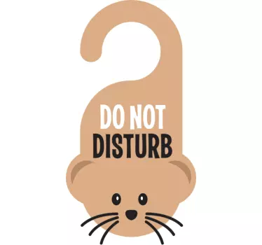 Sticker enfant do not disturb souris - TenStickers