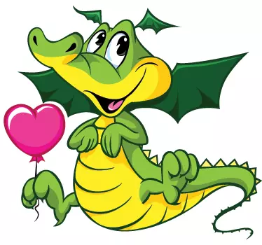Sticker enfant dragon amoureux - TenStickers