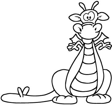 Sticker enfant dragon amusé - TenStickers